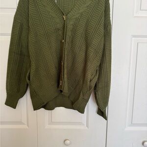 Chic Olive Green Women's Cardigan